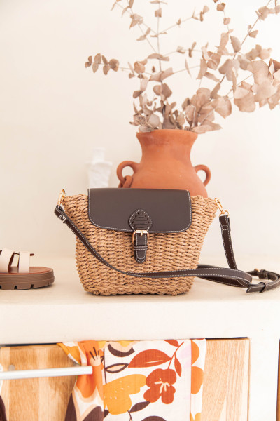 MARIÈLE Chocolat - Sac Paille