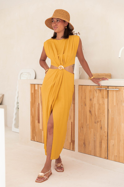 ISAORA Moutarde - Robe Lin