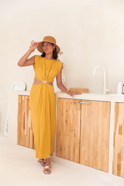 ISAORA Moutarde - Robe Lin