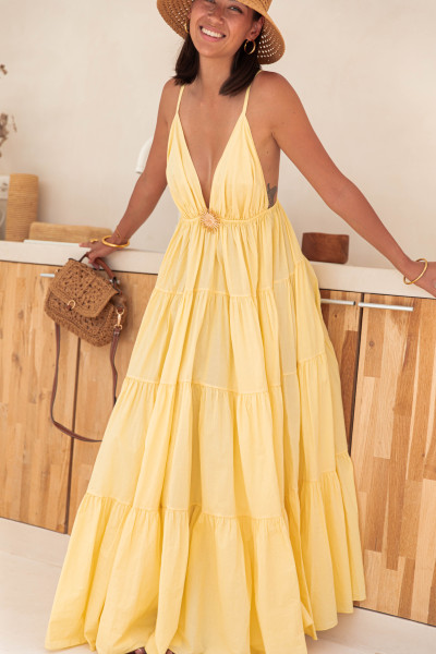 ÉMELINE Jaune - Robe Longue