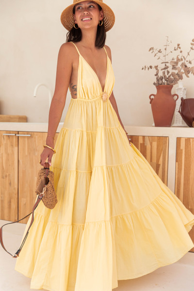 ÉMELINE Jaune - Robe Longue