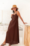 NAËL Chocolat - Robe Longue
