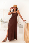 NAËL Chocolat - Robe Longue