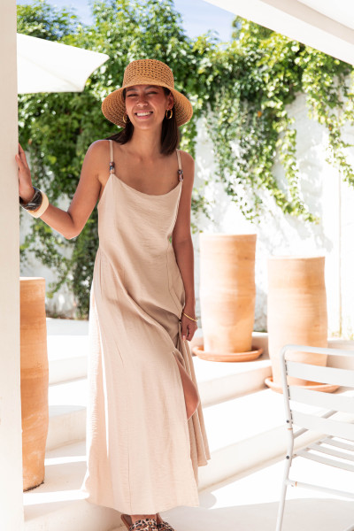 NAËL Beige - Robe Longue