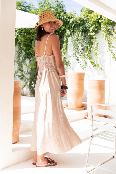NAËL Beige - Robe Longue