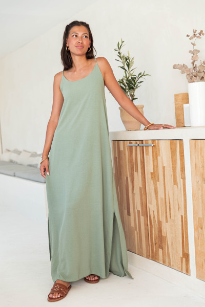 LILAO Kaki - Robe Longue