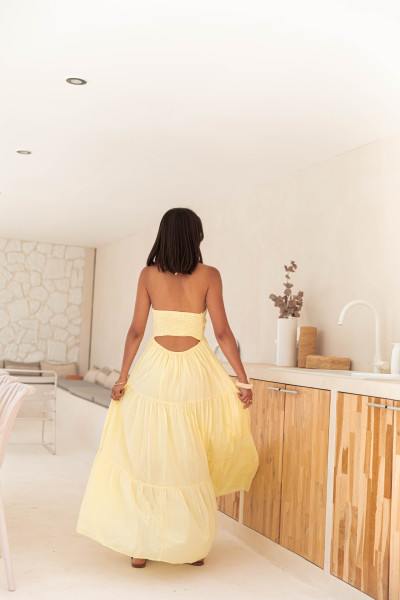 VICKY Jaune - Robe Longue