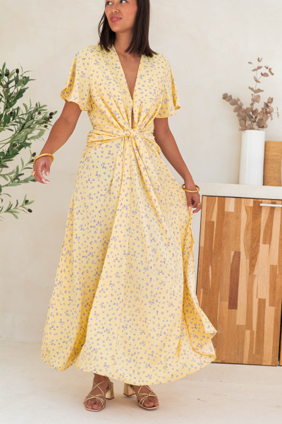 KATELL Jaune - Robe Longue