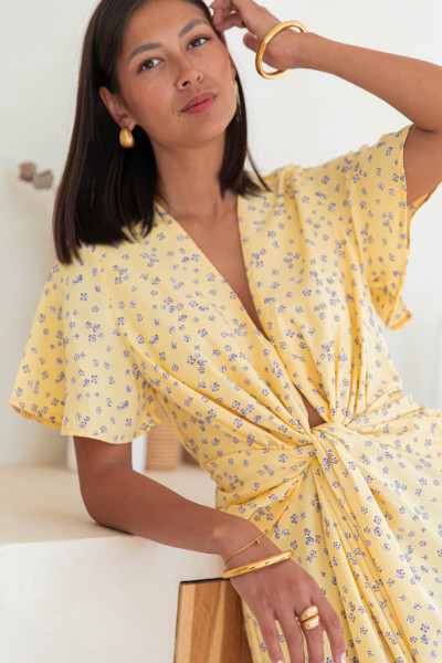 KATELL Jaune - Robe Longue