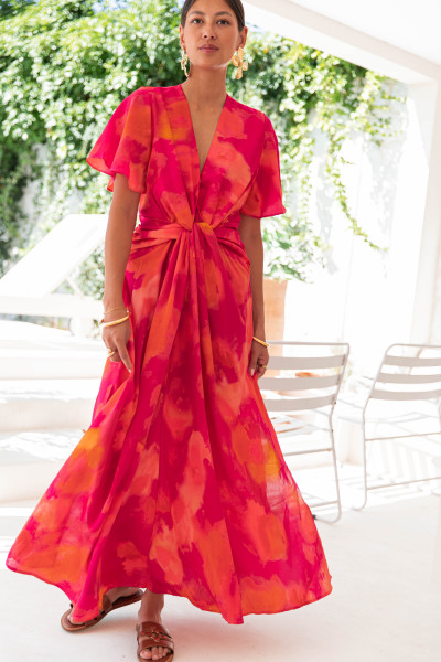 THAÏS Fuchsia - Robe Longue