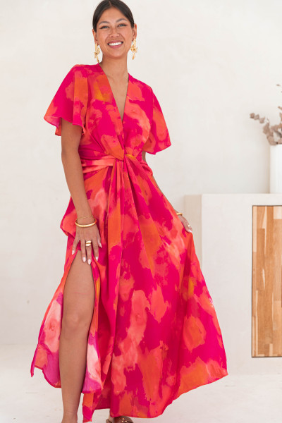 THAÏS Fuchsia - Robe Longue
