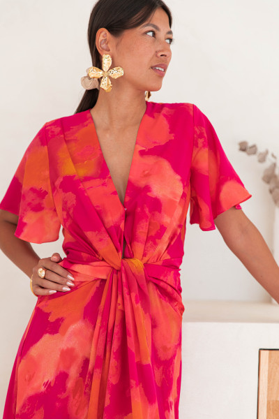 THAÏS Fuchsia - Robe Longue