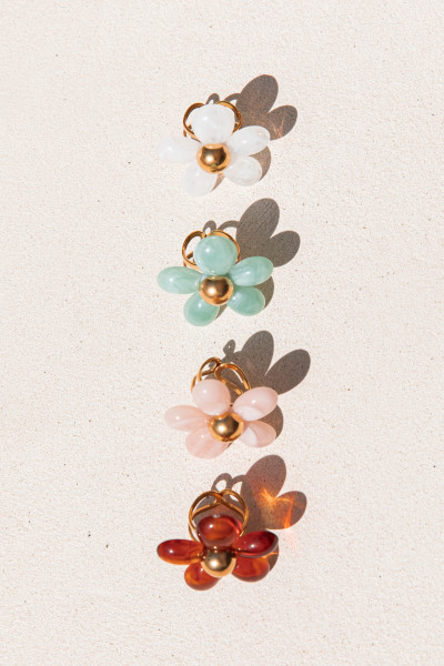 DOMITILLE Orange - Bague Fleur