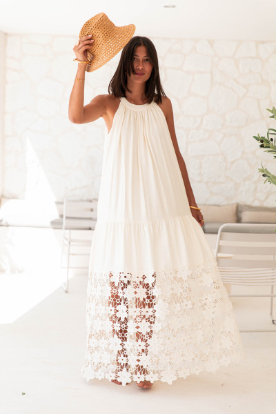LUDIVINE Écrue - Robe Longue