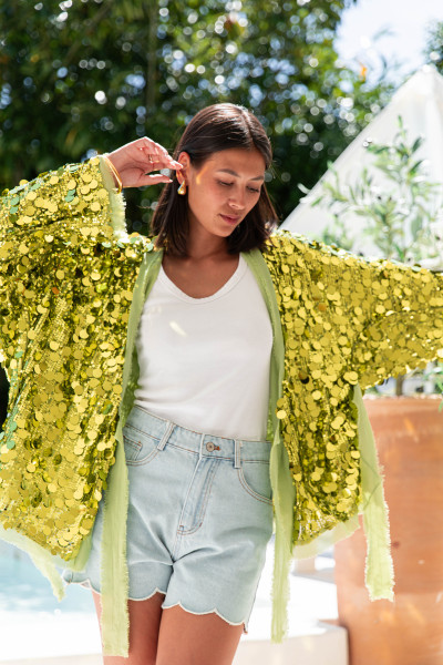 ESMÉE Vert Pomme - Kimono...