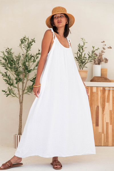 LEXIE Blanche - Robe Gaze...