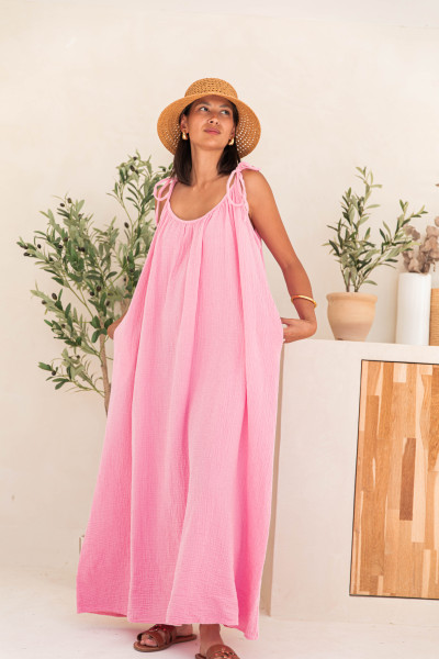 LEXIE Rose - Robe Gaze De Coton