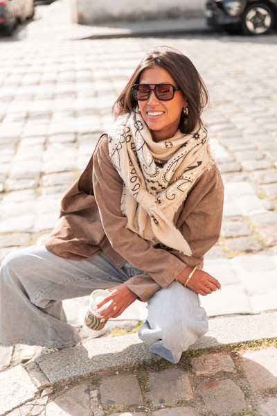 FRANTZ Beige - Écharpe Bandana