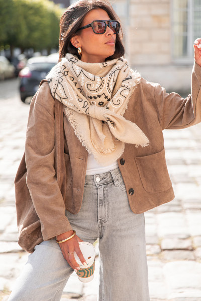FRANTZ Beige - Écharpe Bandana