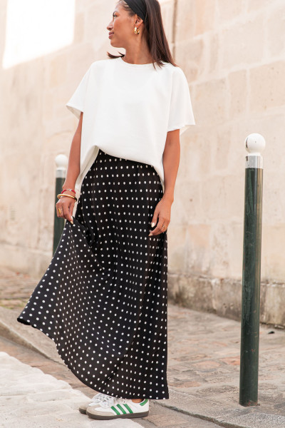 SUZY Noire - Jupe À Pois