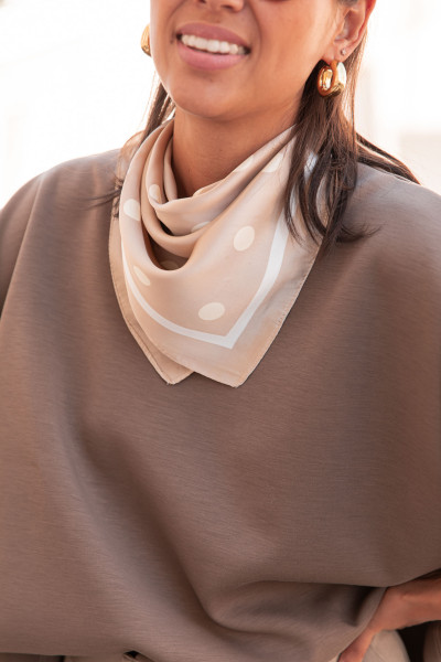 ÉVE Beige - Foulard À Pois