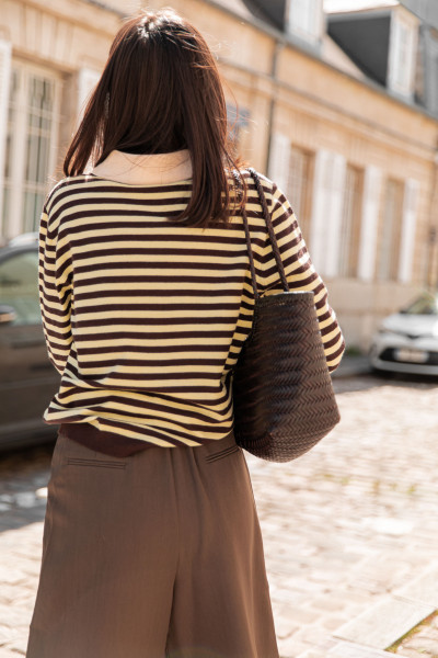 MILANN Jaune - Polo Rayé