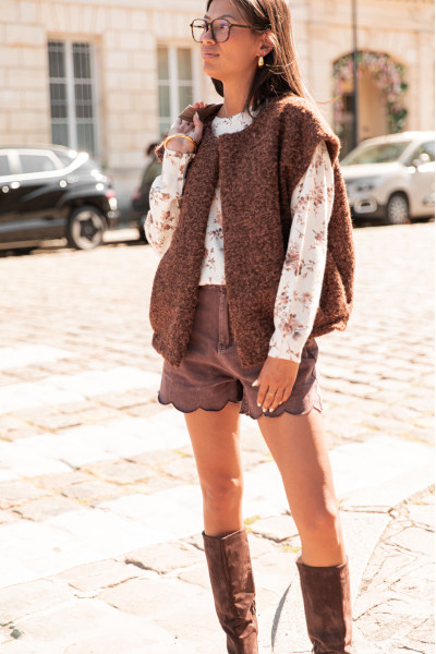 VICTOIRE Chocolat - Veste Sans Manches