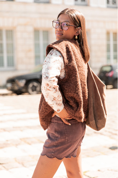 VICTOIRE Chocolat - Veste Sans Manches