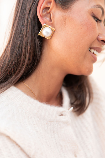 LOA Dorées - Boucles D'Oreilles Acier