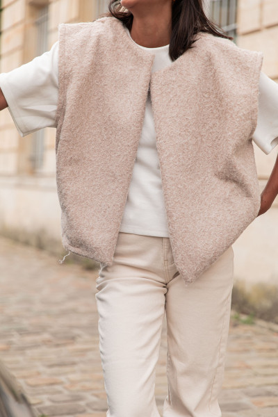 VICTOIRE Beige - Veste Sans Manches