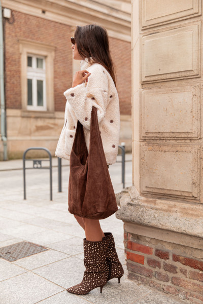 ROMAN Marron - Sac Souple Daim