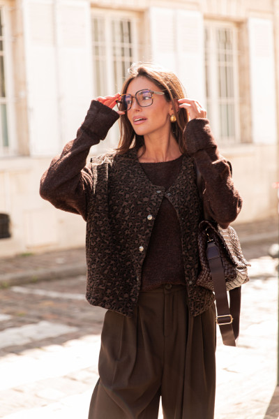 PAOLA Chocolat Léopard -...