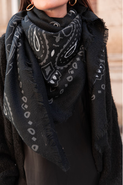 MARLA Noire - Écharpe Bandana