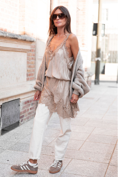 VALENTIN Sable - Robe Dentelle