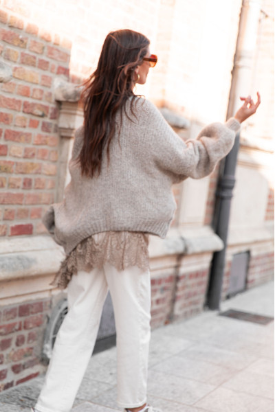 VALENTIN Sable - Robe Dentelle