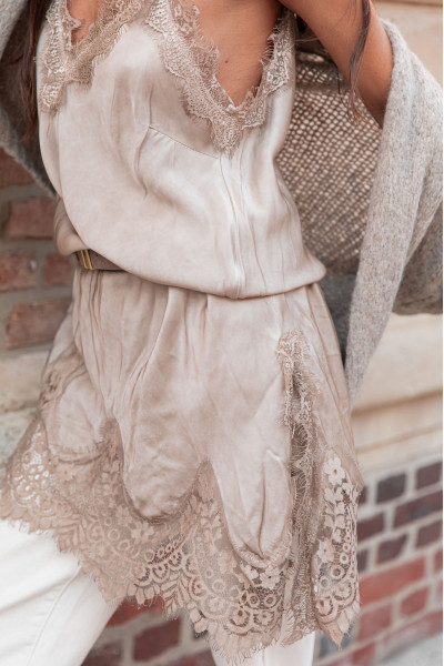 VALENTIN Sable - Robe Dentelle