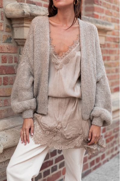 VALENTIN Sable - Robe Dentelle