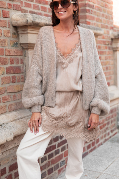 VALENTIN Sable - Robe Dentelle