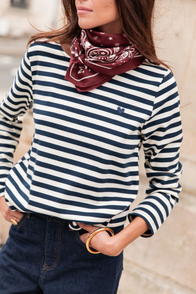 THÉLIO Bleu - T-Shirt Marinière