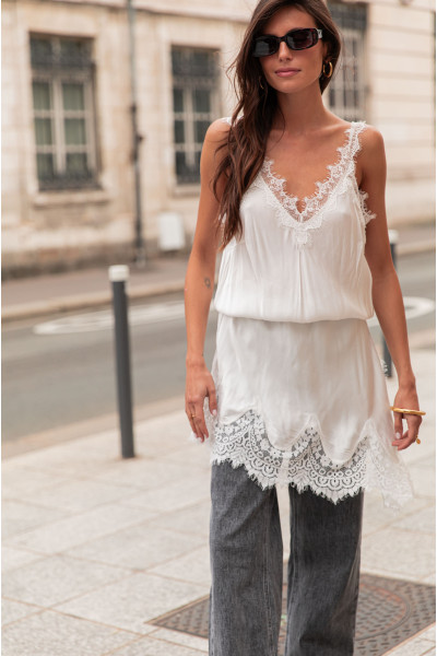 VALENTIN Blanche - Robe Dentelle