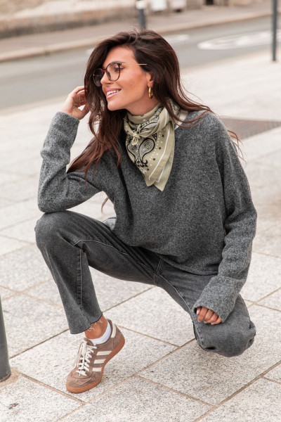 SAËL Gris - Pull Loose