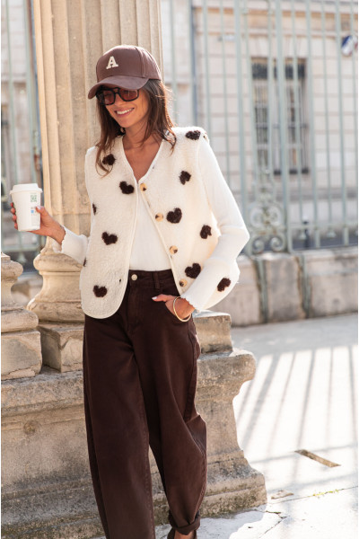 ARCHIE Écru - Gilet Sans...