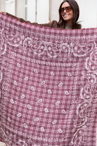 MOO Bordeaux - Écharpe Bandana PREMIUM