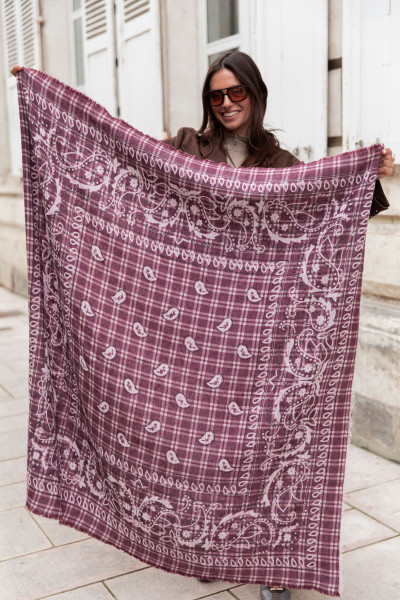 MOO Bordeaux - Écharpe Bandana PREMIUM