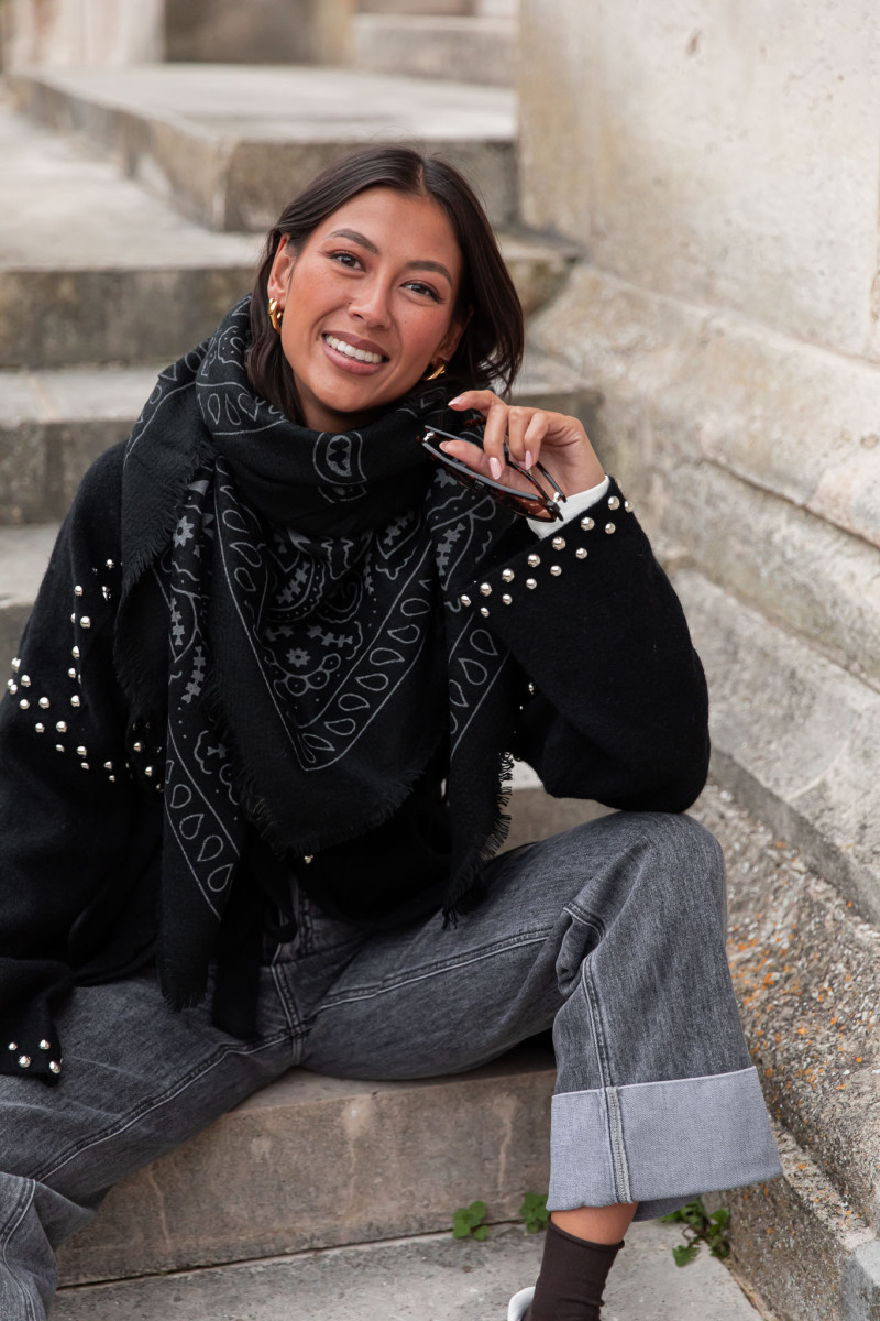 MILI Noire - Écharpe Bandana