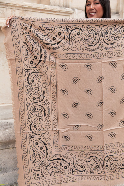 MILI Beige - Écharpe Bandana