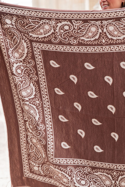 TWIST Chocolat - Écharpe Bandana Réversible