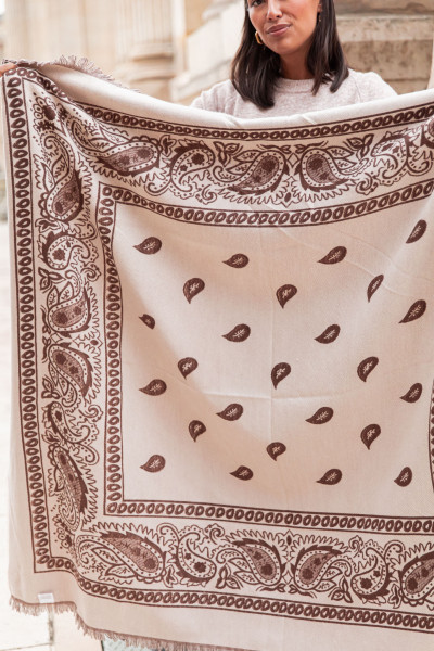 TWIST Chocolat - Écharpe Bandana Réversible