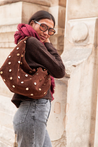 SIMON Marron - Sac Daim