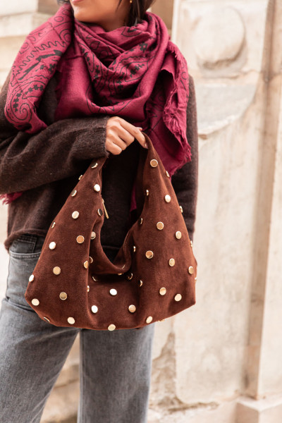 SIMON Marron - Sac Daim